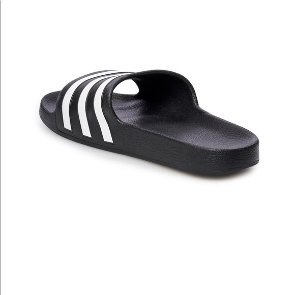 Adidas Adilette Aqua Black & White Slides New - Picture 2 of 7